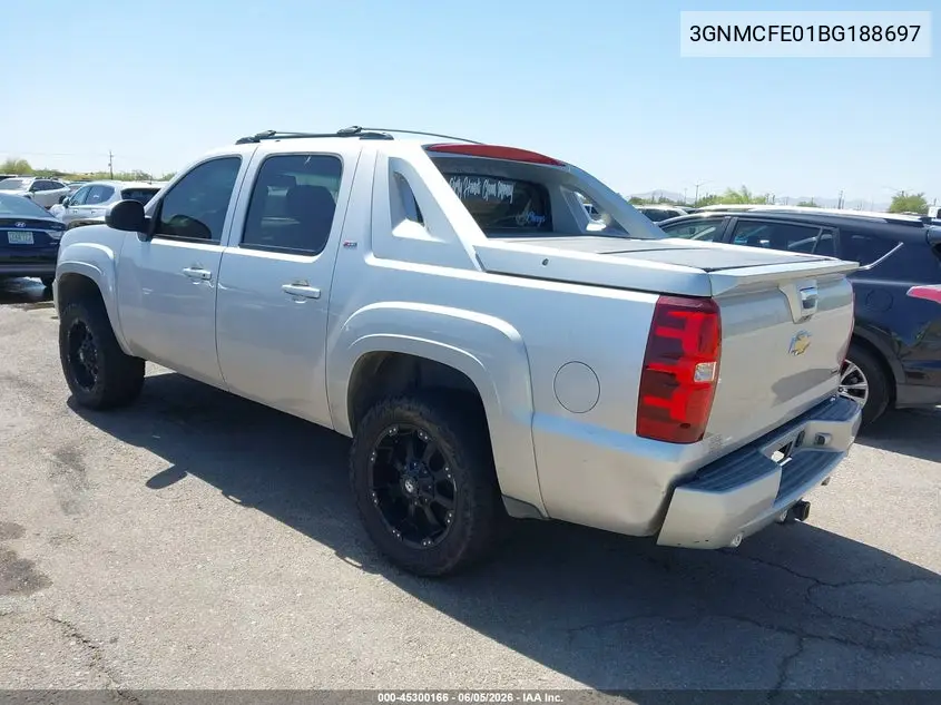 2011 Chevrolet Avalanche 1500 Lt1 VIN: 3GNMCFE01BG188697 Lot: 45300166