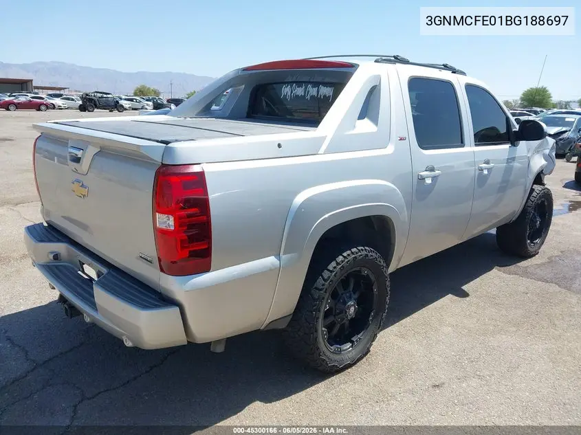 2011 Chevrolet Avalanche 1500 Lt1 VIN: 3GNMCFE01BG188697 Lot: 45300166