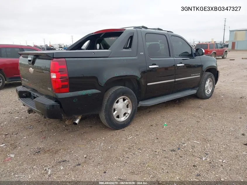 2011 Chevrolet Avalanche 1500 Ltz VIN: 3GNTKGE3XBG347327 Lot: 45325270