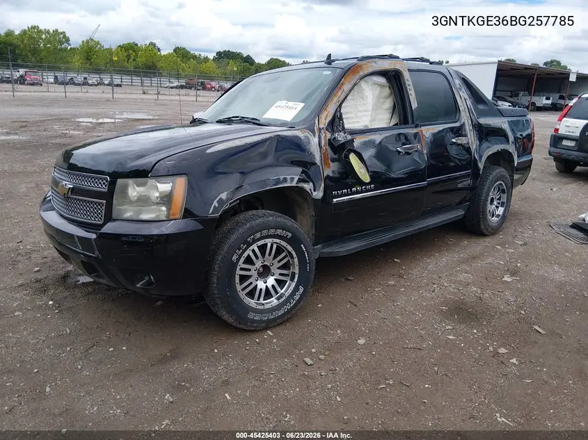 2011 Chevrolet Avalanche 1500 Ltz VIN: 3GNTKGE36BG257785 Lot: 45425403