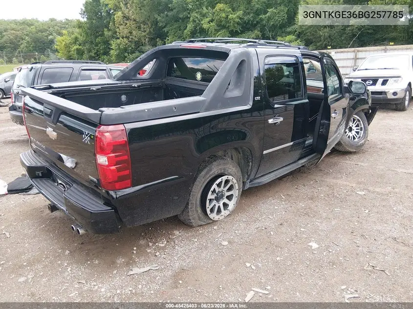 2011 Chevrolet Avalanche 1500 Ltz VIN: 3GNTKGE36BG257785 Lot: 45425403