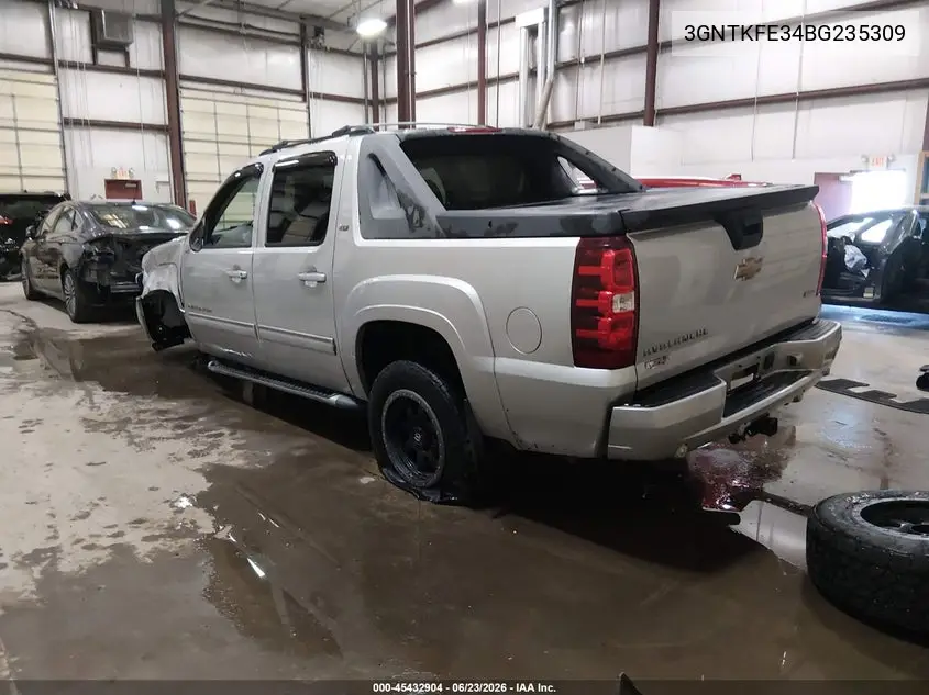 2011 Chevrolet Avalanche 1500 Lt1 VIN: 3GNTKFE34BG235309 Lot: 45432904