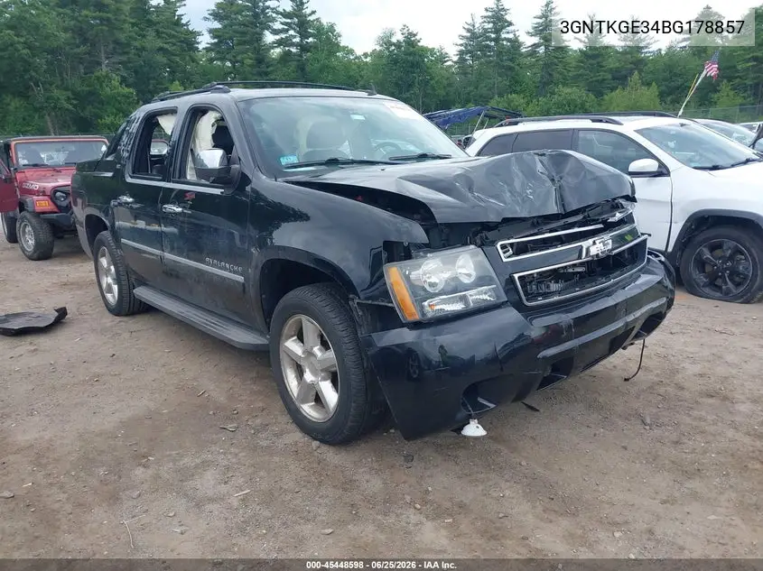 2011 Chevrolet Avalanche 1500 Ltz VIN: 3GNTKGE34BG178857 Lot: 45448598