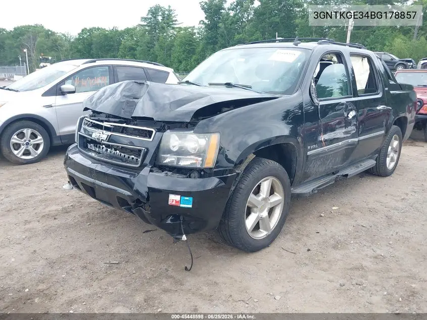 2011 Chevrolet Avalanche 1500 Ltz VIN: 3GNTKGE34BG178857 Lot: 45448598