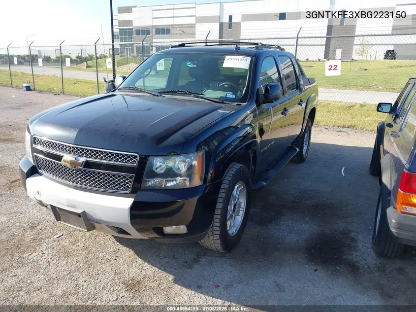 2011 Chevrolet Avalanche 1500 Lt1 VIN: 3GNTKFE3XBG223150 Lot: 45554255