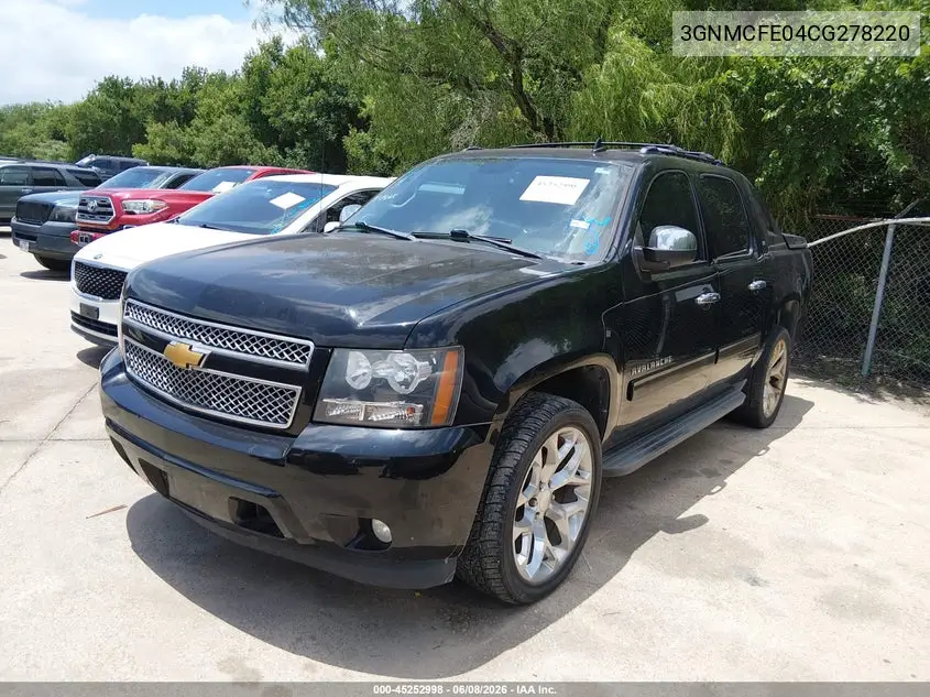 2012 Chevrolet Avalanche 1500 Lt1 VIN: 3GNMCFE04CG278220 Lot: 45252998