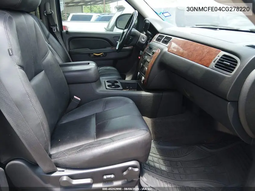 2012 Chevrolet Avalanche 1500 Lt1 VIN: 3GNMCFE04CG278220 Lot: 45252998