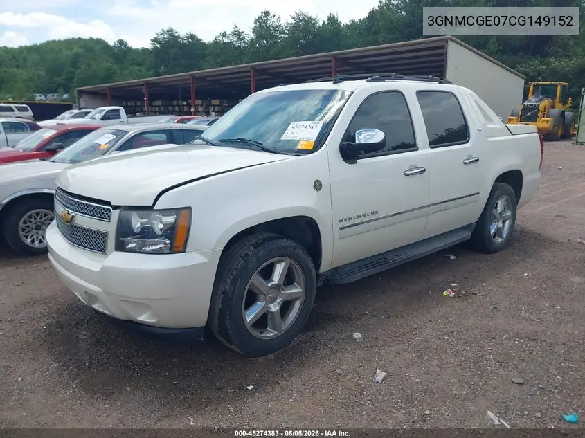 3GNMCGE07CG149152 2012 Chevrolet Avalanche 1500 Ltz