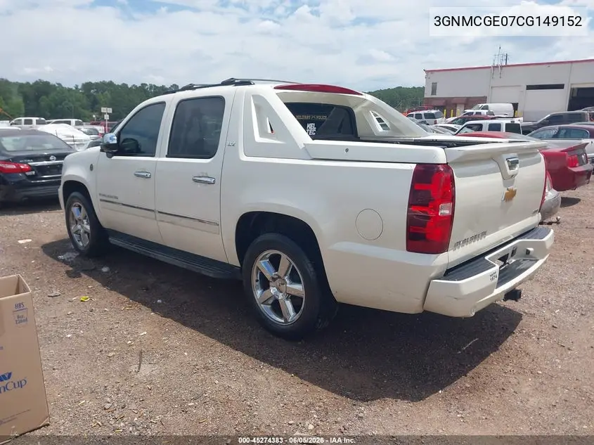 3GNMCGE07CG149152 2012 Chevrolet Avalanche 1500 Ltz