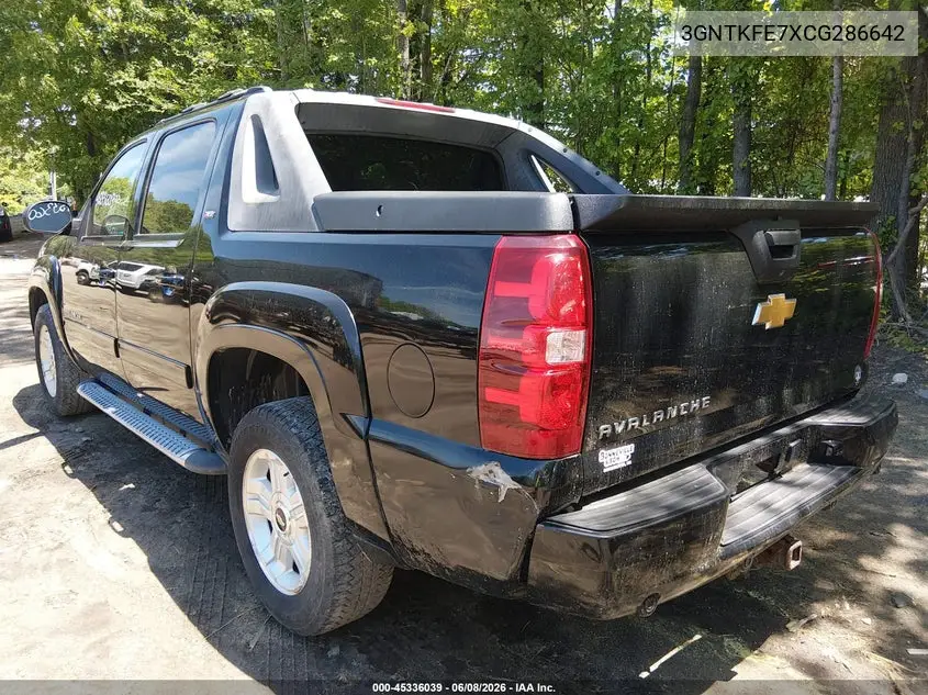 2012 Chevrolet Avalanche Lt VIN: 3GNTKFE7XCG286642 Lot: 45336039