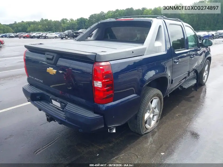 2012 Chevrolet Avalanche 1500 Lt1 VIN: 3GNMCFE0XCG274897 Lot: 45414417