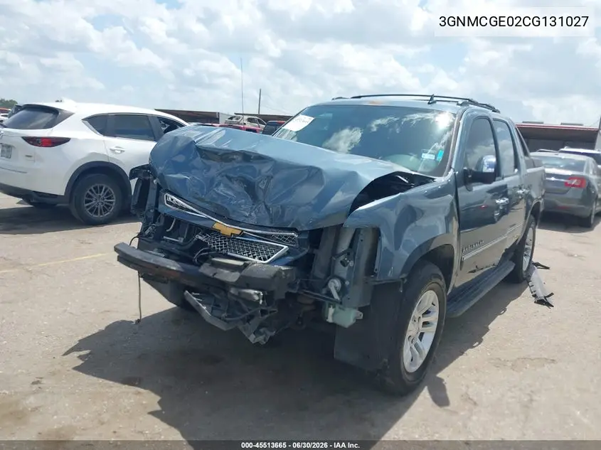 2012 Chevrolet Avalanche Ltz VIN: 3GNMCGE02CG131027 Lot: 45513665