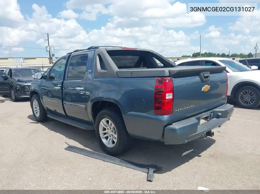2012 Chevrolet Avalanche Ltz VIN: 3GNMCGE02CG131027 Lot: 45513665