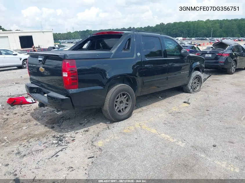 2013 Chevrolet Avalanche Lt VIN: 3GNMCFE07DG356751 Lot: 45373691