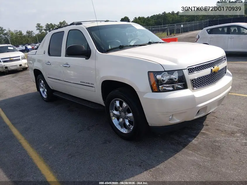 2013 Chevrolet Avalanche Ltz VIN: 3GNTKGE72DG170939 Lot: 45492669