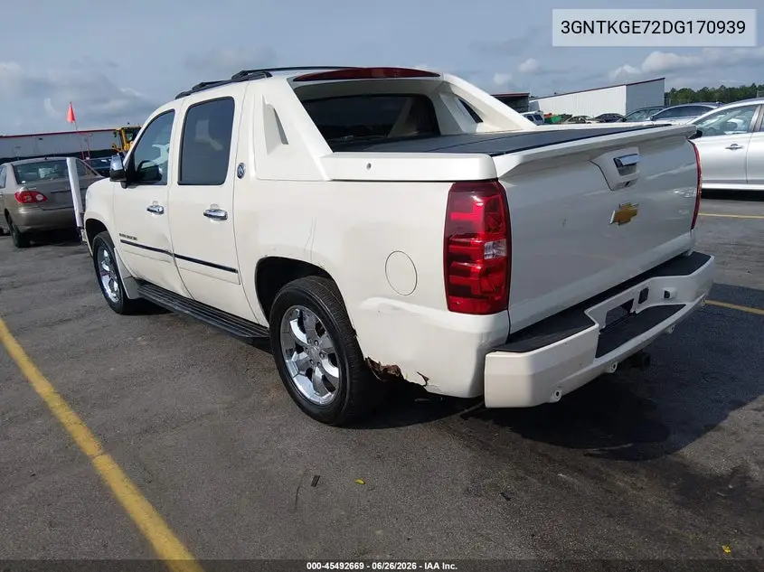 2013 Chevrolet Avalanche Ltz VIN: 3GNTKGE72DG170939 Lot: 45492669