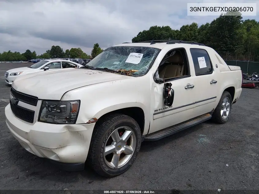 2013 Chevrolet Avalanche Ltz VIN: 3GNTKGE7XDG206070 Lot: 45571620