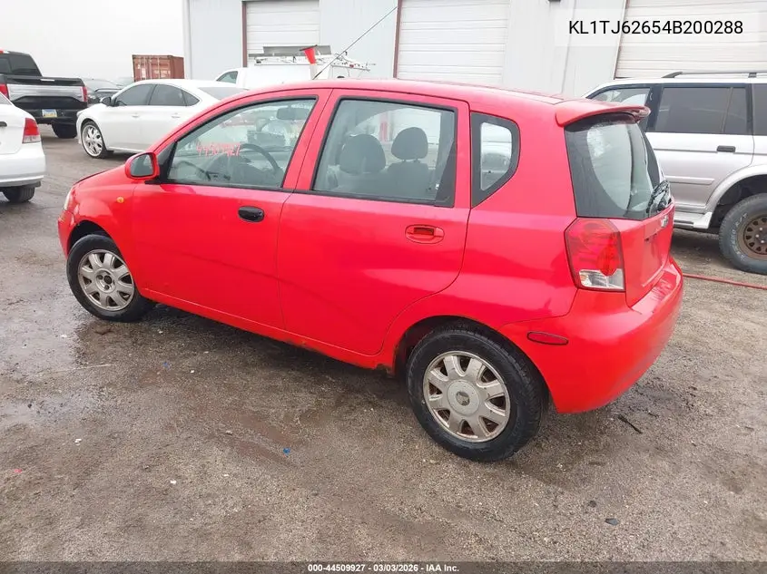 2004 Chevrolet Aveo Ls VIN: KL1TJ62654B200288 Lot: 44509927