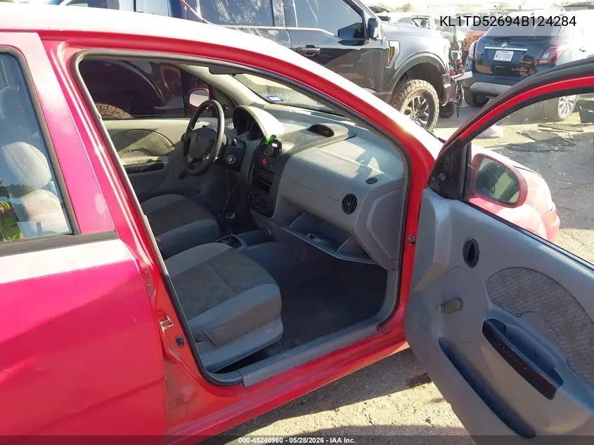 2004 Chevrolet Aveo VIN: KL1TD52694B124284 Lot: 45240960