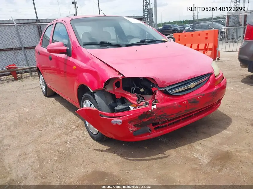 2004 Chevrolet Aveo VIN: KL1TD52614B122299 Lot: 45277986