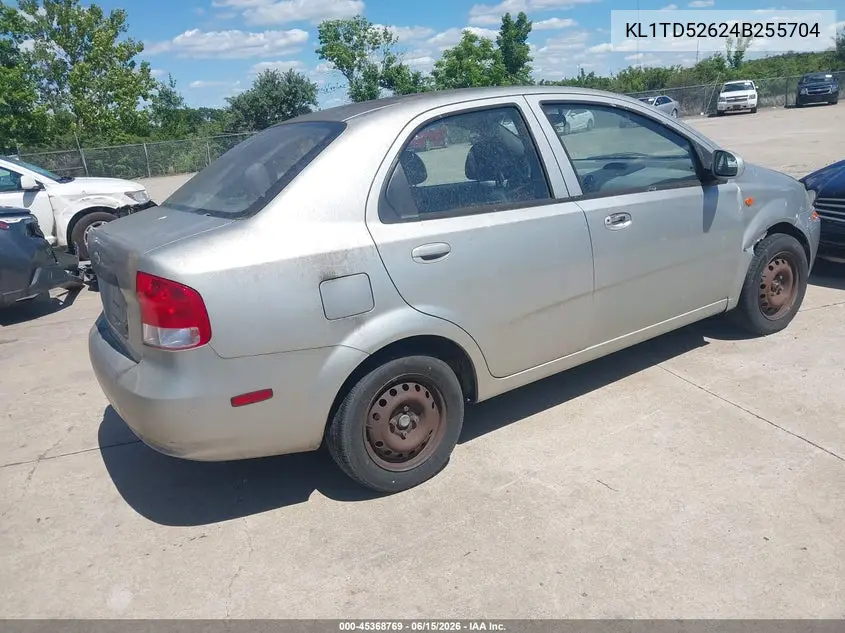 2004 Chevrolet Aveo VIN: KL1TD52624B255704 Lot: 45368769