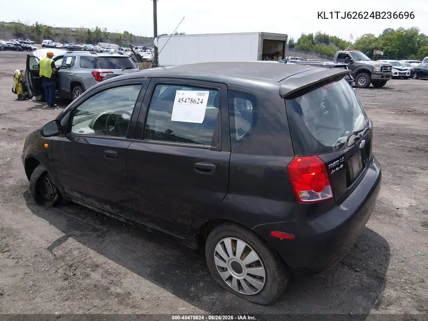 2004 Chevrolet Aveo Ls VIN: KL1TJ62624B236696 Lot: 45478624