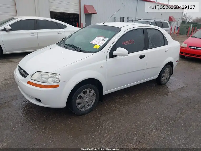 2005 Chevrolet Aveo Lt VIN: KL1TG52635B439137 Lot: 44501320
