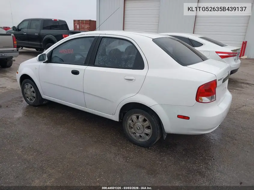 2005 Chevrolet Aveo Lt VIN: KL1TG52635B439137 Lot: 44501320