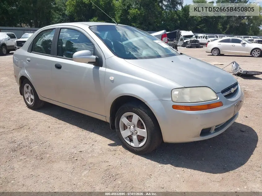 2005 Chevrolet Aveo Ls VIN: KL1TD52665B450805 Lot: 45532595