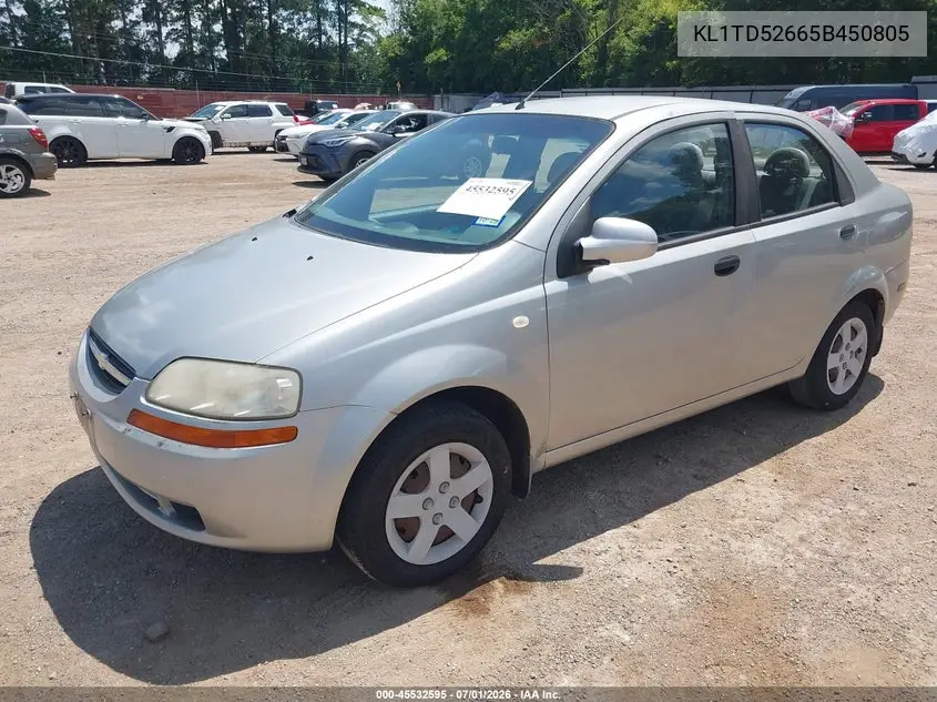 2005 Chevrolet Aveo Ls VIN: KL1TD52665B450805 Lot: 45532595