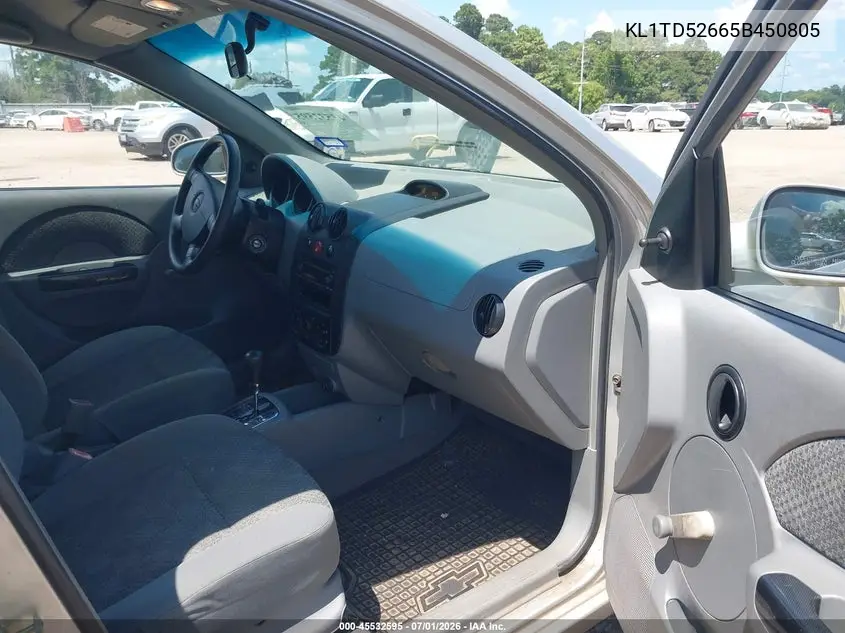 2005 Chevrolet Aveo Ls VIN: KL1TD52665B450805 Lot: 45532595