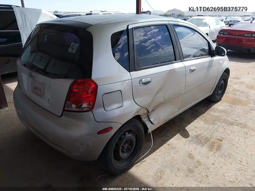 2005 Chevrolet Aveo Ls VIN: KL1TD62695B375779 Lot: 45605320