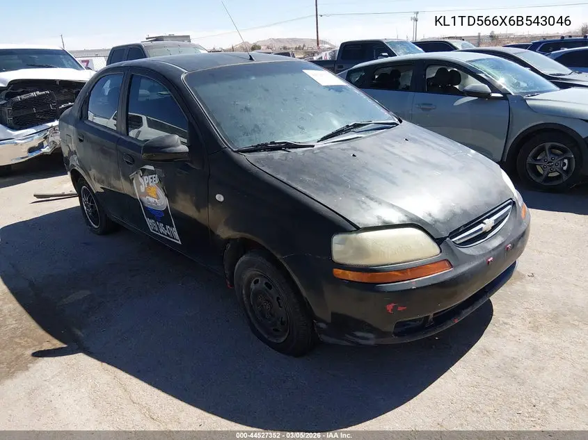 2006 Chevrolet Aveo Ls VIN: KL1TD566X6B543046 Lot: 44527352