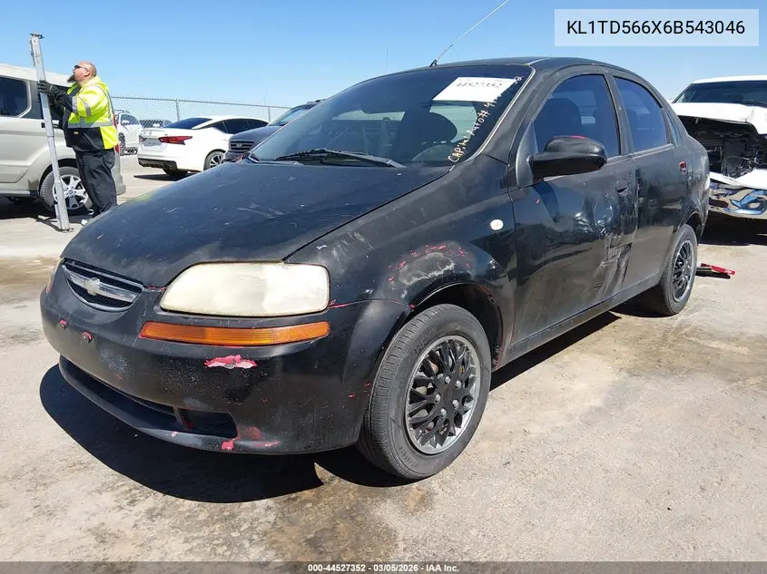 2006 Chevrolet Aveo Ls VIN: KL1TD566X6B543046 Lot: 44527352