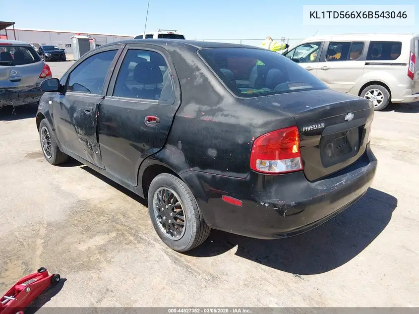 2006 Chevrolet Aveo Ls VIN: KL1TD566X6B543046 Lot: 44527352