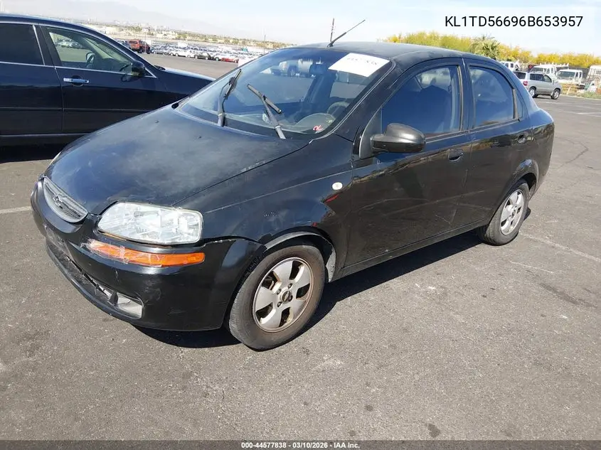 2006 Chevrolet Aveo Ls VIN: KL1TD56696B653957 Lot: 44577838