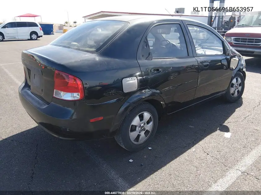 2006 Chevrolet Aveo Ls VIN: KL1TD56696B653957 Lot: 44577838