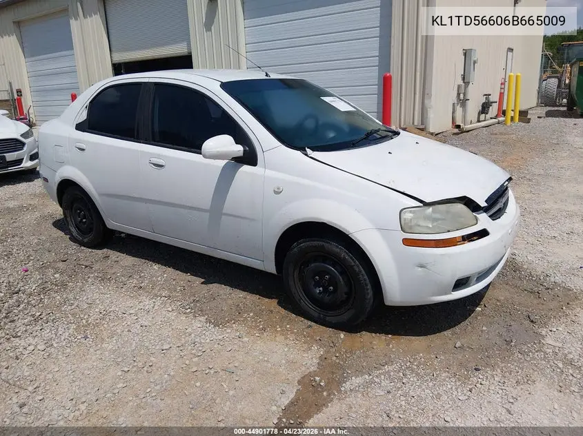 2006 Chevrolet Aveo Special Value VIN: KL1TD56606B665009 Lot: 44901778