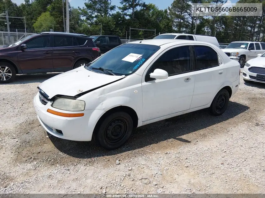 2006 Chevrolet Aveo Special Value VIN: KL1TD56606B665009 Lot: 44901778