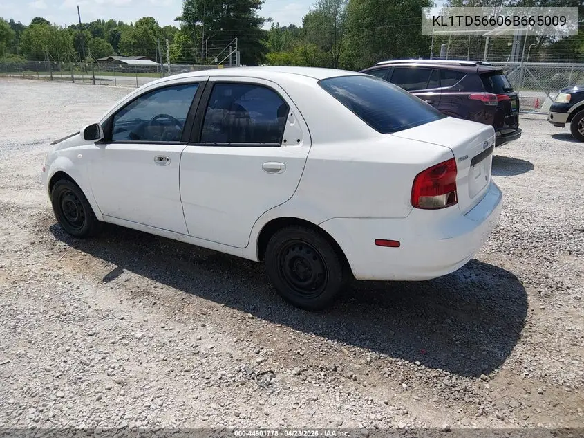 2006 Chevrolet Aveo Special Value VIN: KL1TD56606B665009 Lot: 44901778