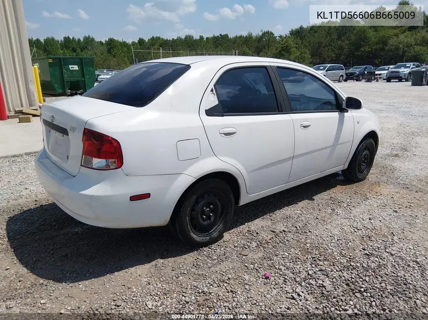 2006 Chevrolet Aveo Special Value VIN: KL1TD56606B665009 Lot: 44901778