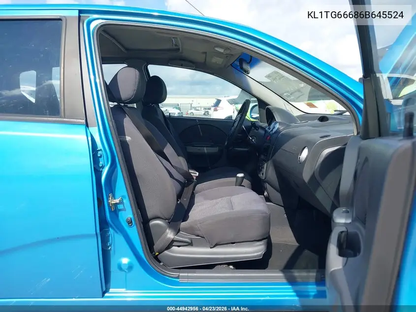 2006 Chevrolet Aveo Lt VIN: KL1TG66686B645524 Lot: 44942956