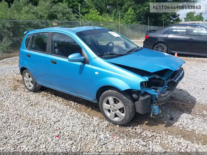 2006 Chevrolet Aveo Lt VIN: KL1TG66646B653863 Lot: 45229147