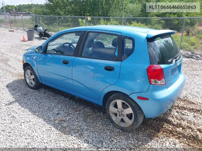 2006 Chevrolet Aveo Lt VIN: KL1TG66646B653863 Lot: 45229147