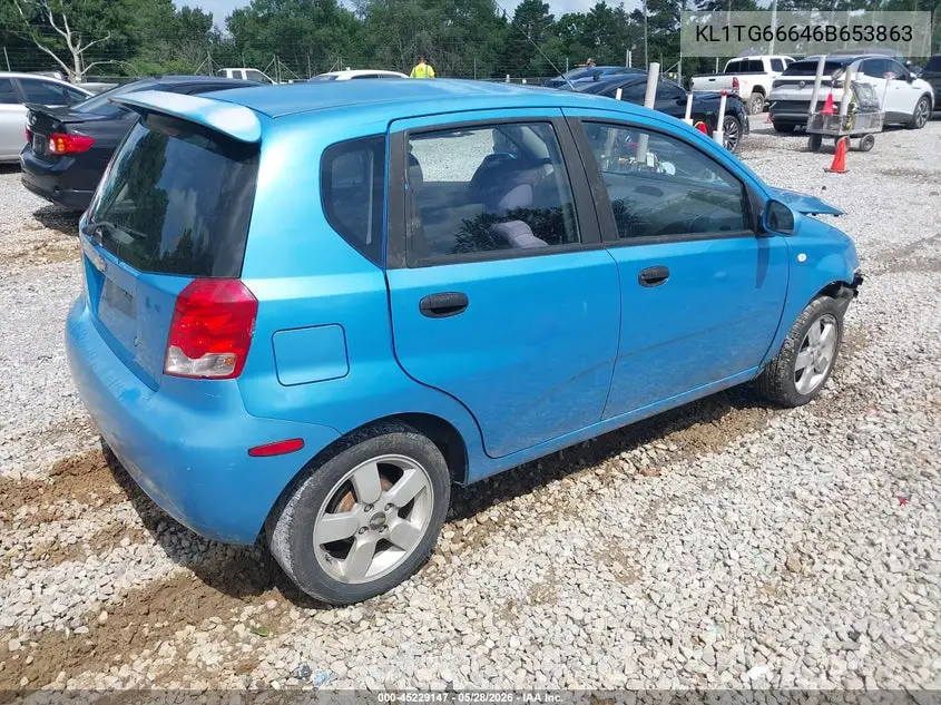 2006 Chevrolet Aveo Lt VIN: KL1TG66646B653863 Lot: 45229147