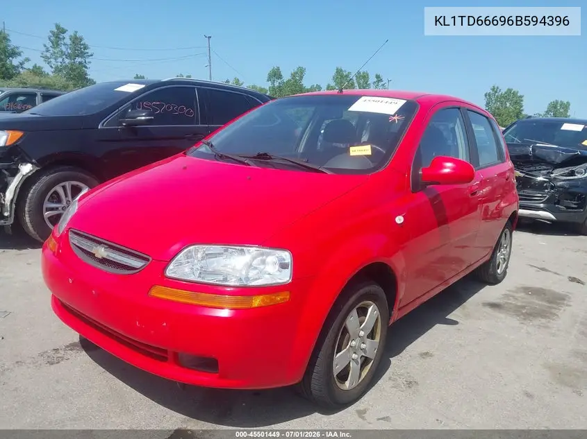 2006 Chevrolet Aveo Ls VIN: KL1TD66696B594396 Lot: 45501449