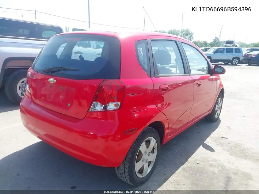 2006 Chevrolet Aveo Ls VIN: KL1TD66696B594396 Lot: 45501449