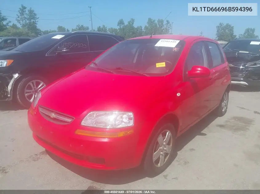 2006 Chevrolet Aveo Ls VIN: KL1TD66696B594396 Lot: 45501449