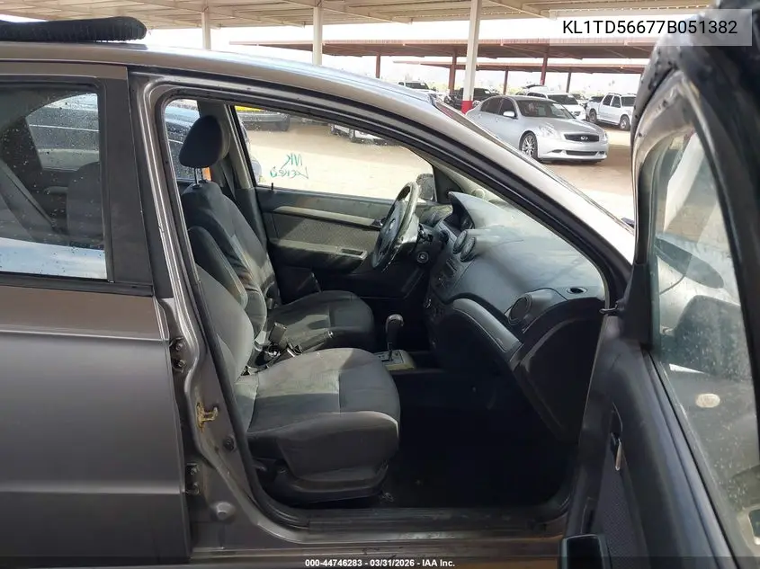 2007 Chevrolet Aveo Ls VIN: KL1TD56677B051382 Lot: 44746283