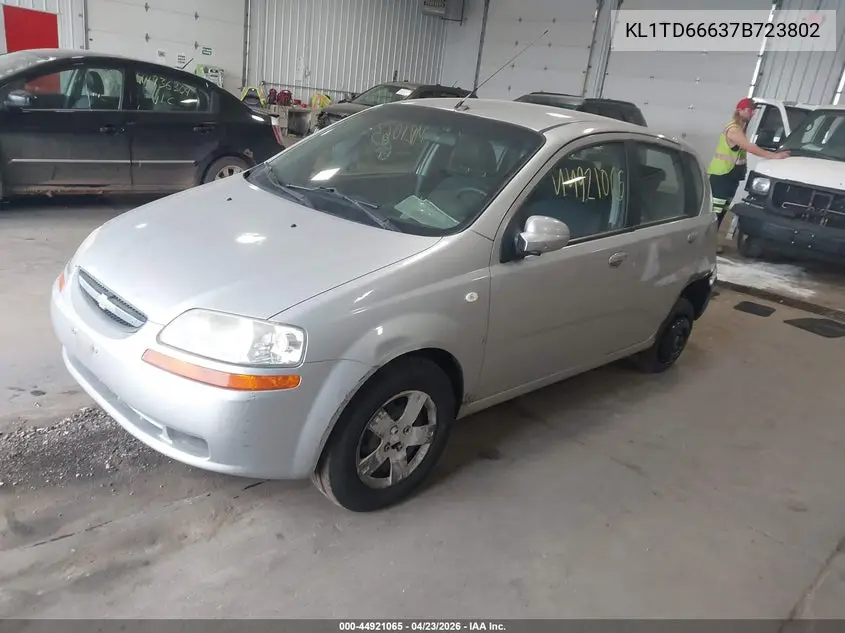 2007 Chevrolet Aveo 5 Ls VIN: KL1TD66637B723802 Lot: 44921065
